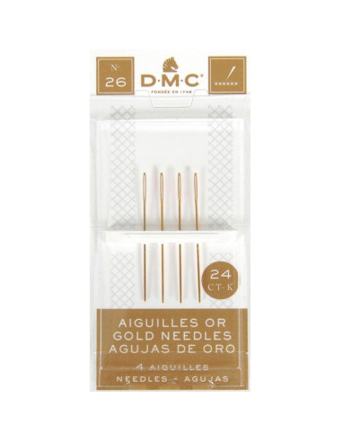 Aguja para bordar oro 24ct-k