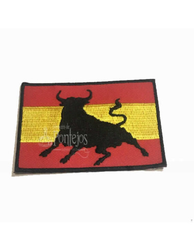 Aplicación bandera de españa con toro...