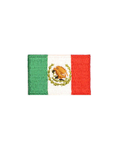 Aplicación bandera méxico bordada