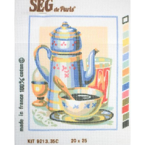 Kit petit point cafetera