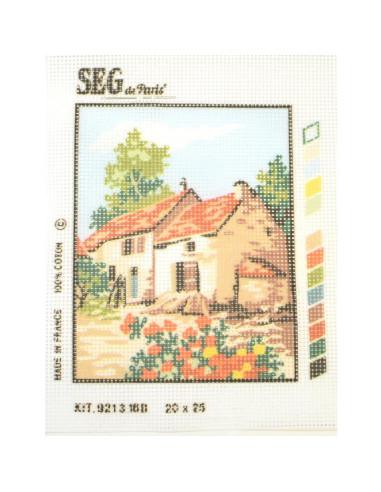 Kit petit point casa de pueblo