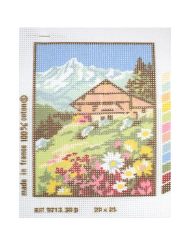 Kit petit point casa en la montaña