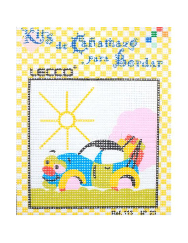 Kit petit point infantil coche