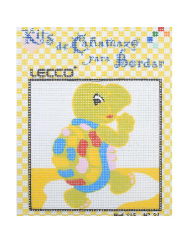 Kit petit point infantil tortuga