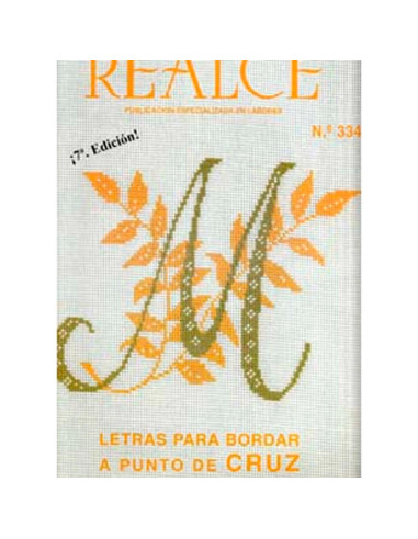 Letras de punto de cruz nº334 realce