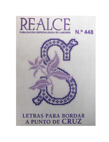 Letras de punto de cruz nº448 realce