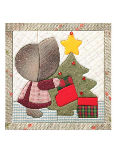 Set patchwork sin aguja árbol de navidad