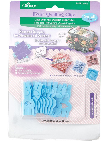 Clips puff quilting pequeño clover