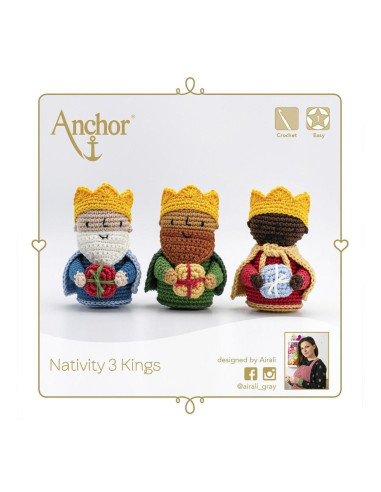 Kit amigurumis tres reyes magos