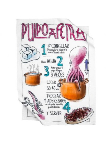 Paño cocina pulpo a feira