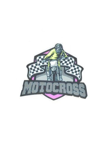 Parche termoadhesivo motocross bandera