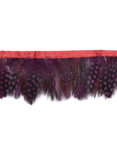 Fleco de plumas de faisán con puntos