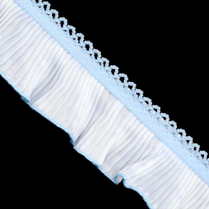 Volante plisado con cabezal 50mm | Mercería Online Pontejos