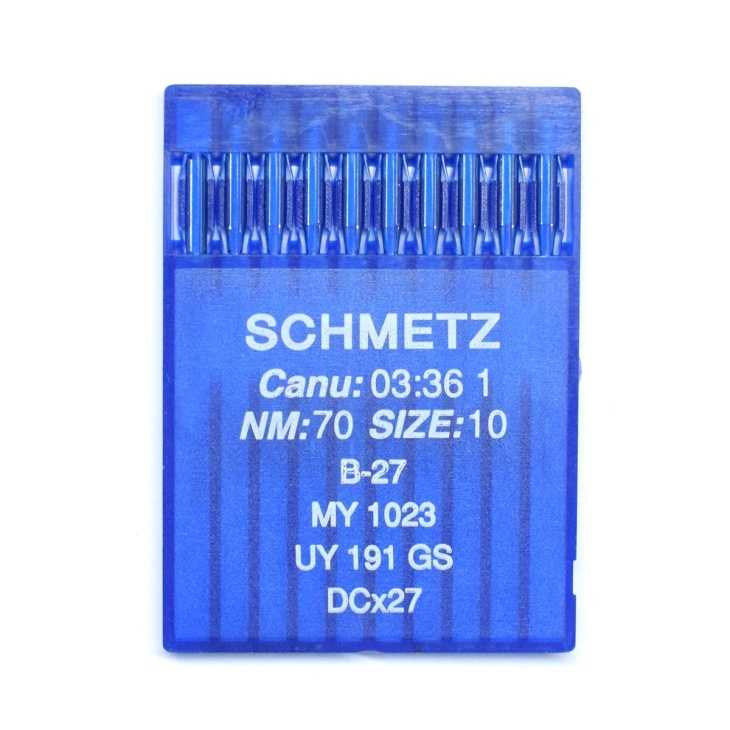 Aguja schmetz para máquina semi-industrial nº70 b-27 | Mercería Online Pontejos