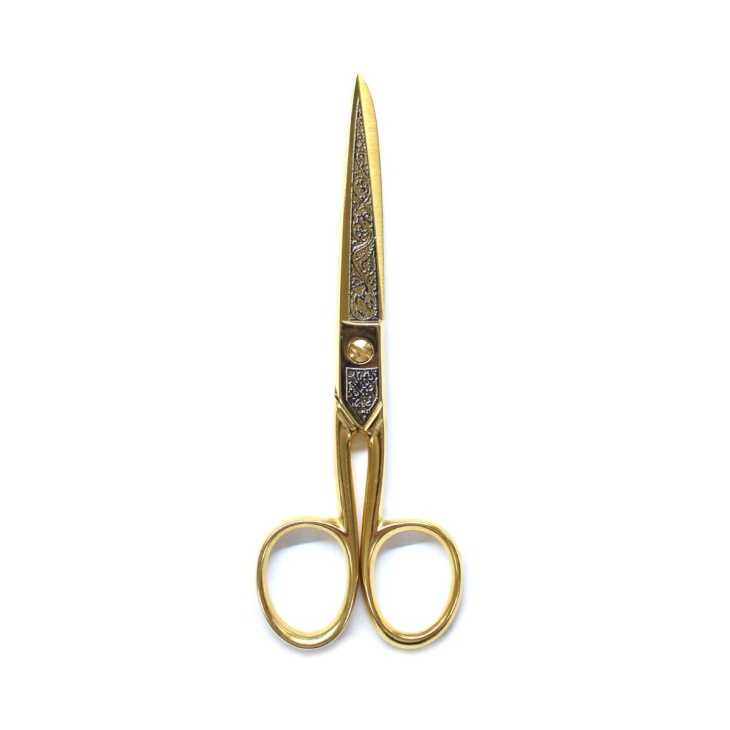Sewing scissors toledo gold plated 24k gold | Merceria Online Pontejos