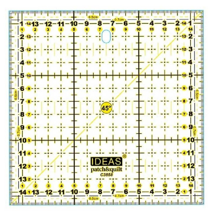 Regla patchwork 15cm x 15cm | Mercería Online Pontejos