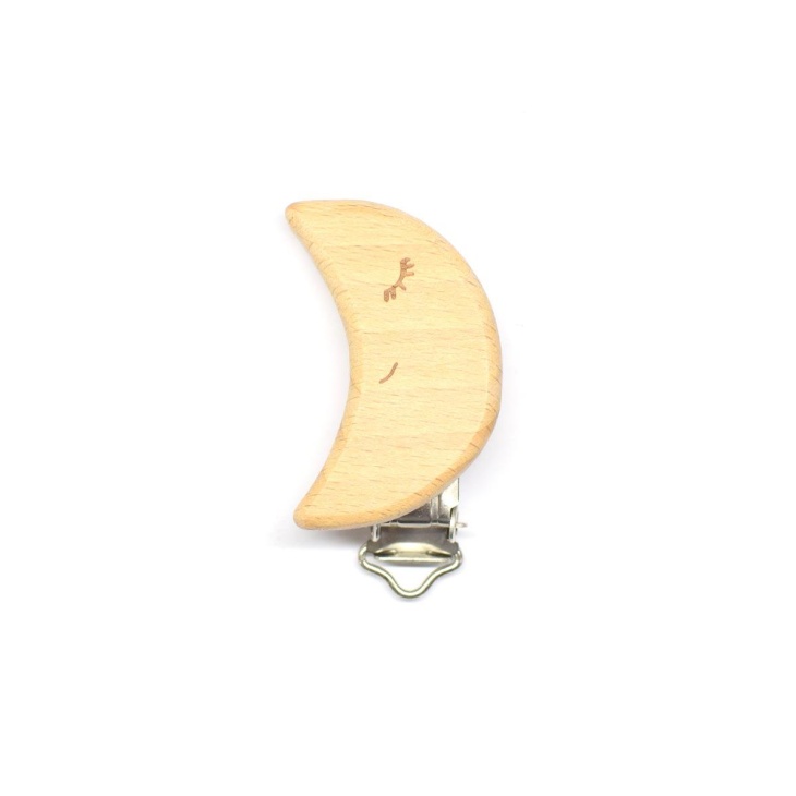 Pinza chupetero luna madera | Mercería Online Pontejos