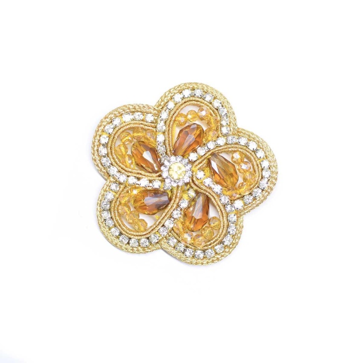 Flower rhinestones appliqué 081 | Mercería Online Pontejos