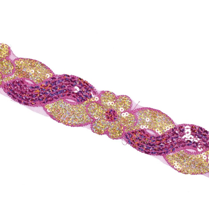 Pasamanería fantasía flores lentejuelas | Mercería Online Pontejos