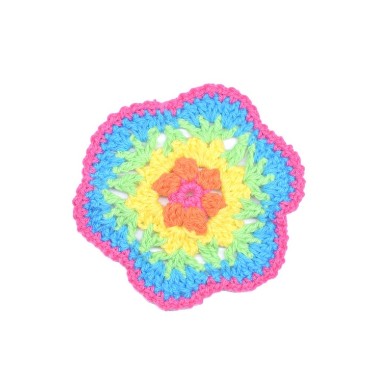 Crochet flower appliqué : Mercería Online Pontejos
