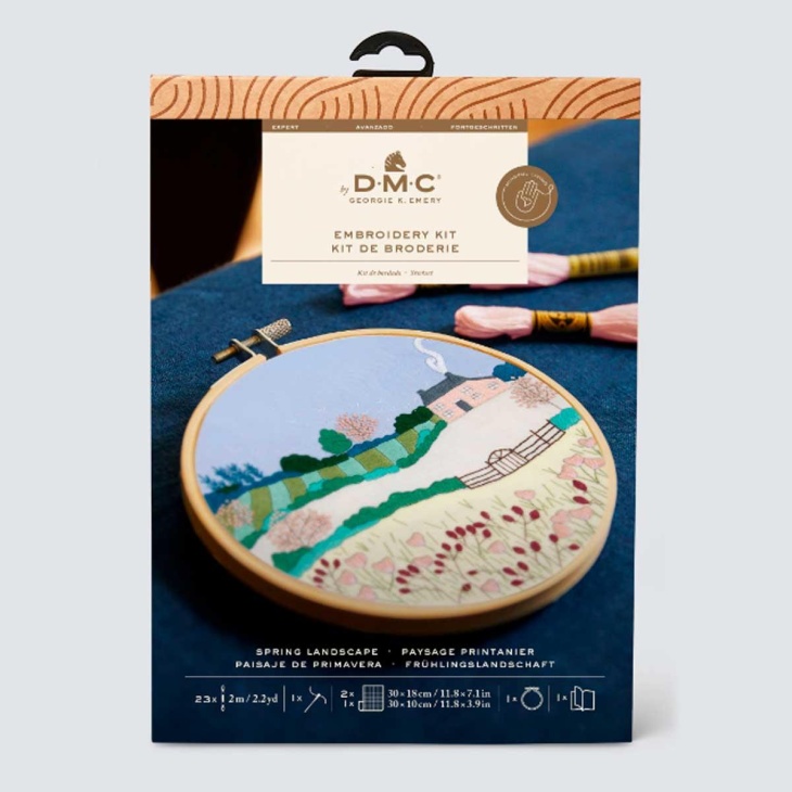 Kit bordado paisaje de primavera | Mercería Online Pontejos