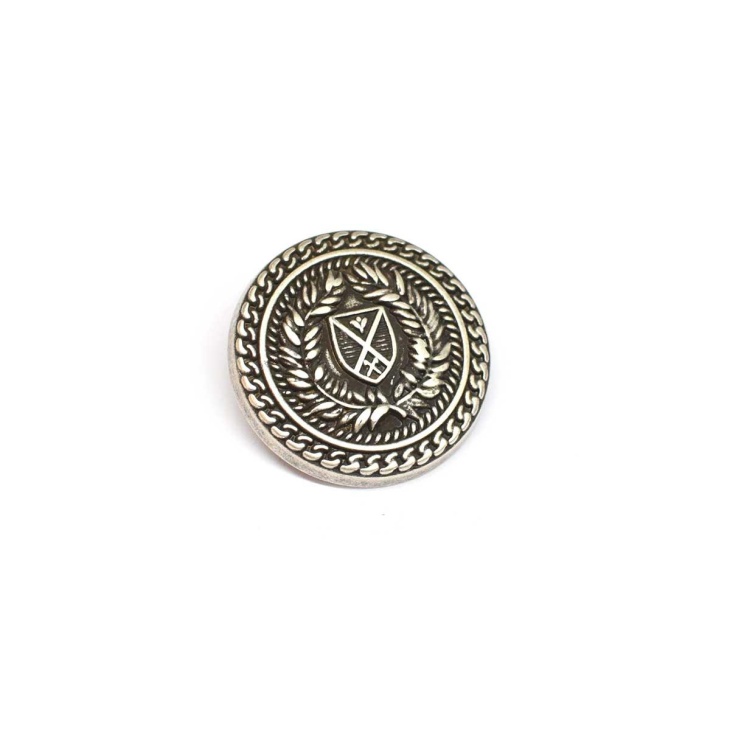 Metal button with shield | Mercería Online Pontejos