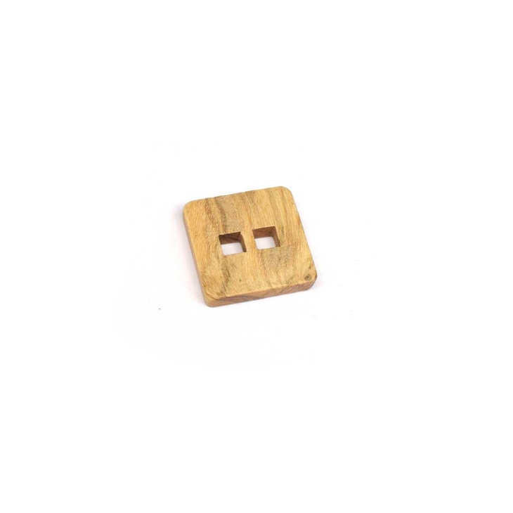 Square wooden button : Mercería Online Pontejos