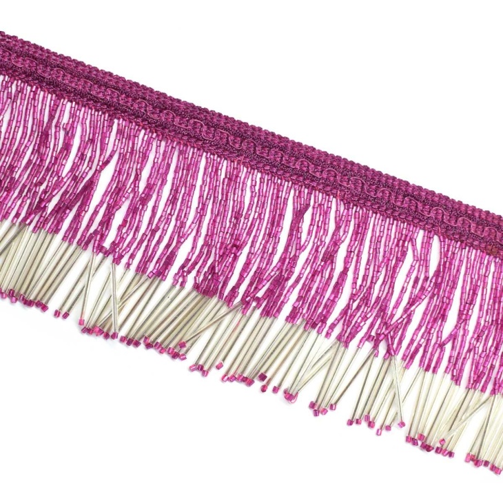 Rhinestone fringe with beading 9.5cm | Online Haberdashery Pontejos