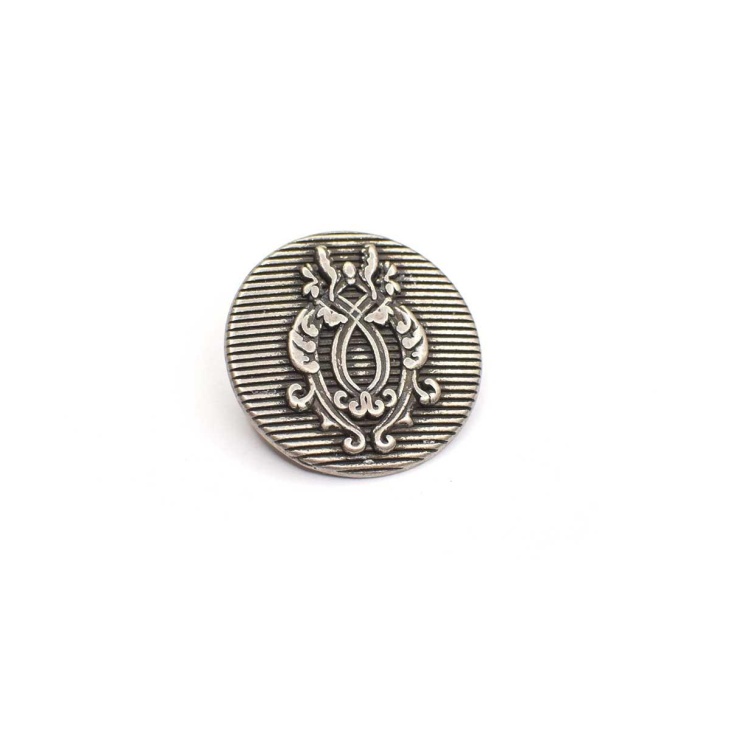 Metallic button with shield stripes | Mercería Online Pontejos